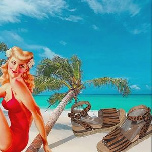 Topics Animal Print Flatform SandalSODA